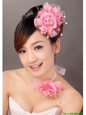 Beautiful Tulle Hand Made Flowers Beading Hairpins Birdcage Veils