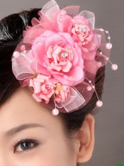 Beautiful Tulle Hand Made Flowers Beading Hairpins Birdcage Veils