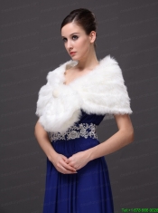Button Gorgeous Faux Fur Trumpet/ Mermaid V-neck Wraps / Shawls