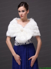 Button Gorgeous Faux Fur Trumpet/ Mermaid V-neck Wraps / Shawls