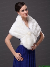 Button Gorgeous Faux Fur Trumpet/ Mermaid V-neck Wraps / Shawls
