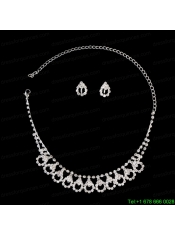 Chic Alloy With Rhinestone Women's Jewelry Set Including Necklace And Earrings