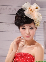 Dream Princess Sweet Pink Net Bride Headdress With Beading