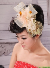 Dream Princess Sweet Pink Net Bride Headdress With Beading