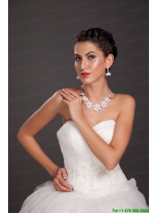 Dreamlike Flower Shaped Jewelry Set Including Necklace And Earrings