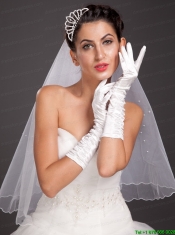 Elegant Satin Fingerless Elbow Length Bridal Gloves