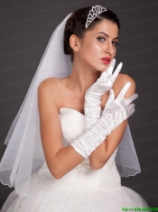 Elegant Satin Fingerless Elbow Length Bridal Gloves