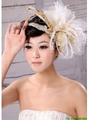 Exquisite Tulle Feather Flower Hairpin Wedding and Outdoor