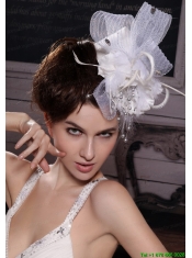 Fashionable Feather/ Ribbons Bridal Hat/ Headpiece