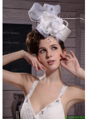 Fashionable Feather/ Ribbons Bridal Hat/ Headpiece