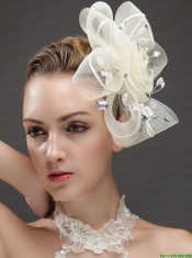 Fashionable Flower Shaped Fascinators Adorned With Imitation Pearls And Rhinestones