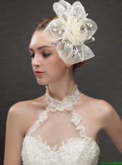 Fashionable Flower Shaped Fascinators Adorned With Imitation Pearls And Rhinestones