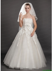 Four-tier Tulle Ribbon Edge Wedding Veil On Sale