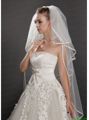 Four-tier Tulle Ribbon Edge Wedding Veil On Sale