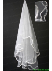 Fully Handmade Pearl Organza Bridal Veil