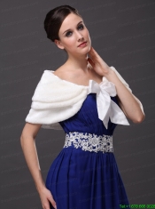 Genuine Bowknot Off Shoulder White Prom Wraps / Shawls