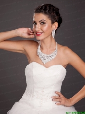 Gorgeous Alloy Crystal Bridal Jewelry Set Including Necklace With Earrings