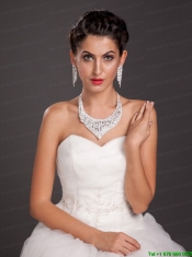 Gorgeous Alloy Crystal Bridal Jewelry Set Including Necklace With Earrings