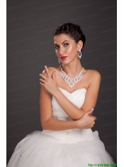 Gorgeous Imitation Pearl Bridal Jewelry Set Including Necklace With Earrings