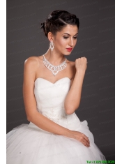 Gorgeous Imitation Pearl Bridal Jewelry Set Including Necklace With Earrings