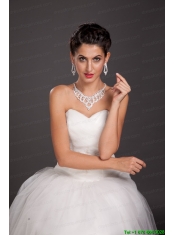 Gorgeous Imitation Pearl Bridal Jewelry Set Including Necklace With Earrings