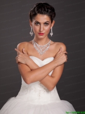 Gorgeous Imitation Pearl Bridal Jewelry Set Including Necklace With Earrings