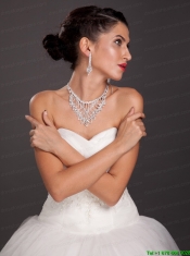 Gorgeous Imitation Pearl Bridal Jewelry Set Including Necklace With Earrings