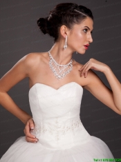 Gorgeous Imitation Pearl Bridal Jewelry Set Including Necklace With Earrings