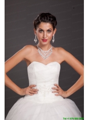 Gorgeous Imitation Pearl Bridal Jewelry Set Including Necklace With Earrings