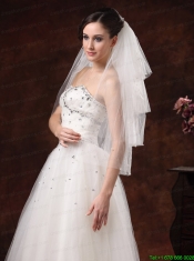 Gorgeous Pearl Trim Edge Tulle Bridal Veil