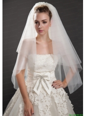 Graceful Two-tier Beautiful Organza Bridal Veil