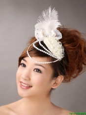 Hairpins Birdcage Veils Feather White Organza Special Occasion and Outdoor