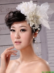 Hand Made Flower Fascinators Pure Tulle With Imitation Pearls