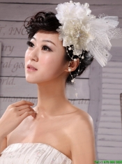 Hand Made Flower Fascinators Pure Tulle With Imitation Pearls
