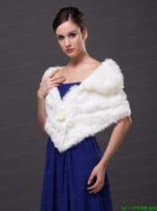 Hand Made Flowers V-Neck Stylish Wraps / Shawls