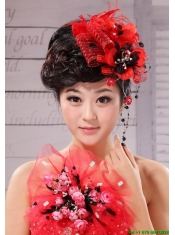High Quality Little Hat Feather Tulle and Beading