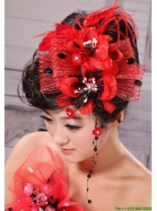 High Quality Little Hat Feather Tulle and Beading