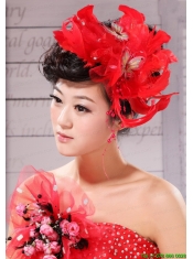 Hot Feather and Bow For Headpieces With Beading