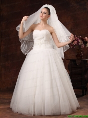 Inspired Layer Ribbon Edge Organza Bridal Veil