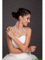 Ivory Imitation Pearl Two Pieces Ladies Necklace and Earrings Jewelry Set