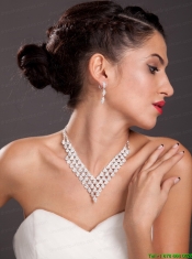 Ivory Imitation Pearl Two Pieces Ladies Necklace and Earrings Jewelry Set