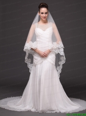 Lace Appliques Tulle Graceful Wedding Veil