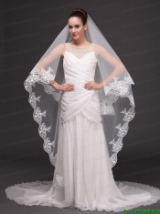 Lace Appliques Tulle Graceful Wedding Veil