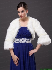 Lace Open Front White Stylish Jacket