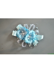 Light Blue Pearl Exclusive Taffeta and Organza Fascinator