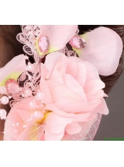 Lovely Taffeta Hand Made Flowers Beading Lace Fascinators