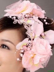 Lovely Taffeta Hand Made Flowers Beading Lace Fascinators