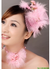 Lovely Tulle Feather Flower Womens Fascinators
