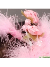 Lovely Tulle Feather Flower Womens Fascinators
