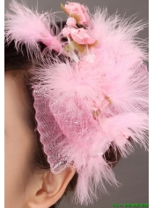 Lovely Tulle Feather Flower Womens Fascinators